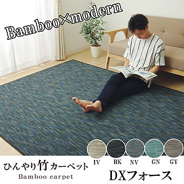 DXフォース 無地バンブーカーペット 約190×250cm ネイビー