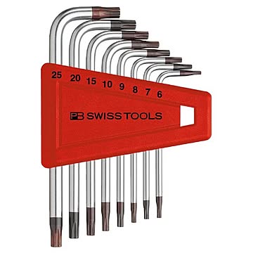 PB SWISS TOOLS 410H／6-25 L型ヘクスローブレンチセット（パックなし）
