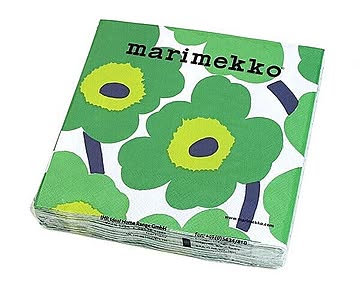 マリメッコ ペーパーナプキン ウニッコ グリーン 33x33cm 20枚入り 552620 marimekko UNIKKO