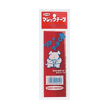 （まとめ） ユタカメイク マジックテープ G-33 25mm×15cm 赤【×30セット】