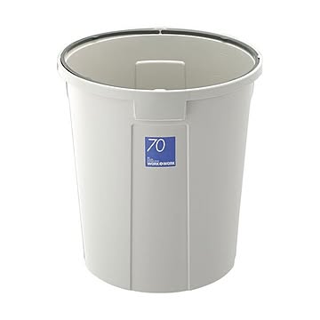 マトメリス WORK＆WORK 70L丸ペール本体 グレー DS-986-843-0 フタ別売 2セット