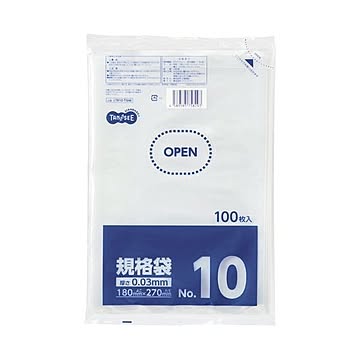 （まとめ）TANOSEE 規格袋 10号0.03×180×270mm 1セット（1000枚：100枚×10パック）【×5セット】