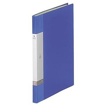 (まとめ) リヒトラブ リクエスト クリヤーブック（クリアブック） A4タテ 20ポケット 背幅16mm 青 G3201-8 1冊 【×20セット】