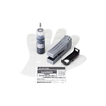 (まとめ)エレコム キヤノン 326/321用詰め替えインク THC-326321GY5×5セット
