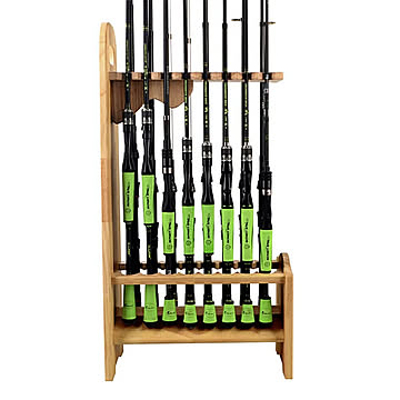 木製 DIYロッドスタンド 16本 ロッドホルダー 釣竿ラック 収納棚