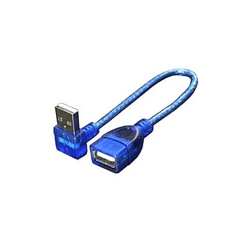 (まとめ)変換名人 USB L型ケーブル延長20(下L) USBA-CA20DL×10セット