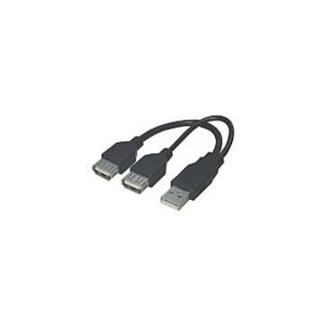 （まとめ）変換名人 USB分岐ケーブル USBA／2【×20セット】