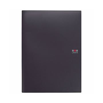 （まとめ）ライオン事務器クリアーブック(リベルテ) B4タテ 12ポケット ブラック CR-107L 1枚 【×10セット】