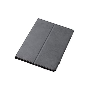 （まとめ） エレコム タブレット汎用ブックタイプケース/スタンダード/ゴム/ソフトレザー/8.5〜10.5inch/ブラック TB-10SGLBK 【×2セット】