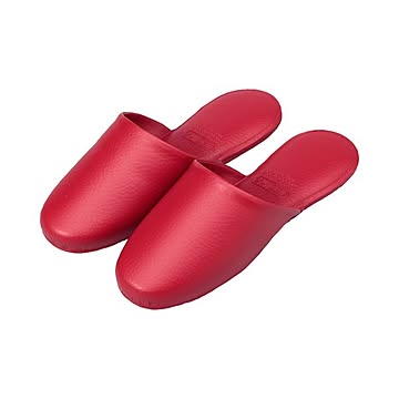 （まとめ） スリッパ 抗菌ノーブル ノーブル赤 1足入 【×5セット】