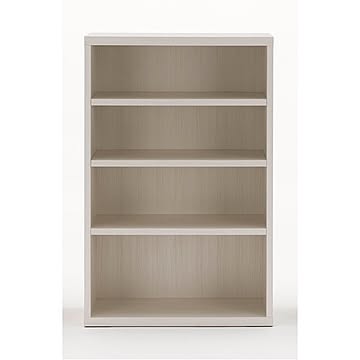 フナモコ リビングシェルフ 【幅74.3×高さ113.8cm】 ホワイトウッド LFS-74【完成品】 日本製