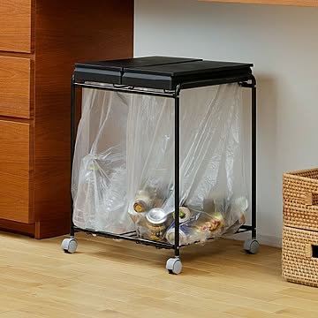 分別フレームダストワゴン フタ付き　【２分別】