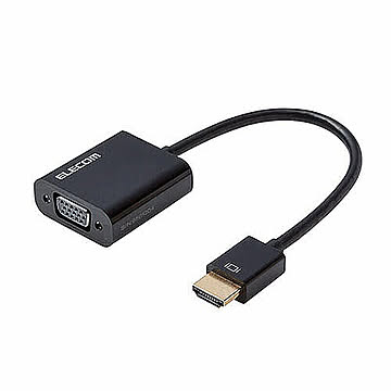 エレコム 変換アダプタ/HDMI-VGA/ブラック AD-HDMIVGABK2 管理No. 4549550126052