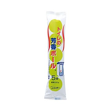 （まとめ） エステー 消臭・芳香剤 トイレの芳香ボール 40g／個 1パック（5個） 【×20セット】