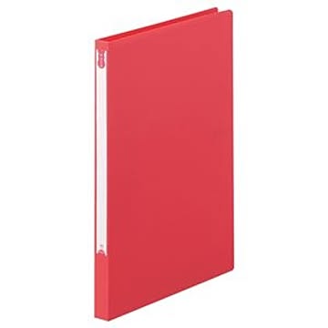 （まとめ） TANOSEE Zファイル（PP表紙） A4タテ 100枚収容 背幅20mm レッド 1冊 【×10セット】