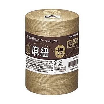 （まとめ）コクヨ 麻紐（ホビー向け）きなり480m ホヒ-35 1巻【×10セット】