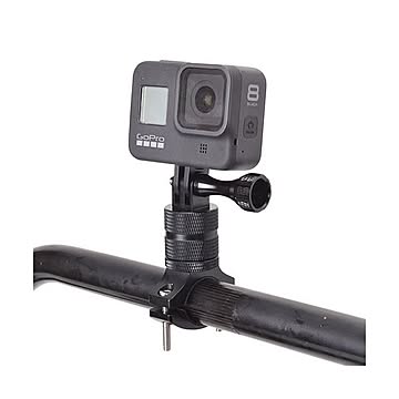 エツミ GoPro対応アルミハンドルバークランプ 360° ブラック VE-2244