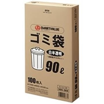 (業務用10セット) ジョインテックス ゴミ袋 LDD 白半透明 90L 100枚 N115J-90