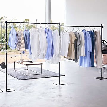 折り畳み室内物干し　タワー　2連