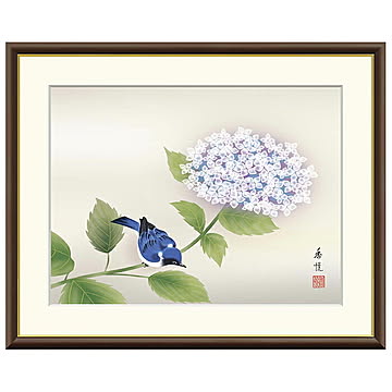 額絵 紫陽花 西尾香悦 52x42cm 三幸