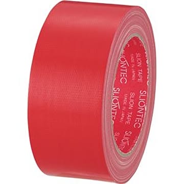 （まとめ） スリオンテック カラー布テープ 50mm×25m 赤 343702RD 1巻 【×15セット】