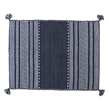 AZUMAYA シャニールラグ TTR-102NV 横130cm 縦90cm コットン 送料込み