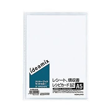 （まとめ）コクヨ クリヤーブック（ideamix）固定式・サイドスロー A5タテ 10ポケット 背幅3mm ラ-DEAS12 1セット（10冊）【×5セット】