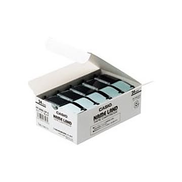 NAME LAND（ネームランド） スタンダードテープ 24mm 白（黒文字） 5本入