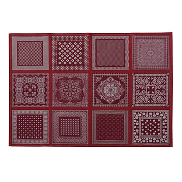 AZUMAYA ラグ TTR-151RD 130×90cm マット コットン 綿 長方形 インド製