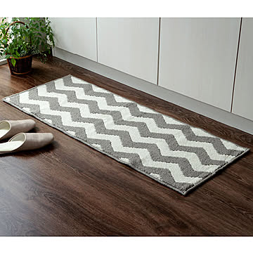 イケヒコ・コーポレーション キッチンマット ウェイク 45×120cm グレー 2036019