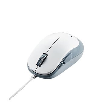 エレコム BlueLEDマウス/EPRIM/有線/5ボタン/ホワイト M-Y9UBWH
