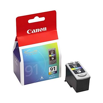 （まとめ） キヤノン Canon FINEカートリッジ BC-91 3色一体型 大容量 0393B001 1個 【×3セット】