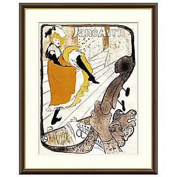額絵 ジャンヌ・アヴリル アンリ・ド・トゥールーズ＝ロートレック 42x34cm 三幸