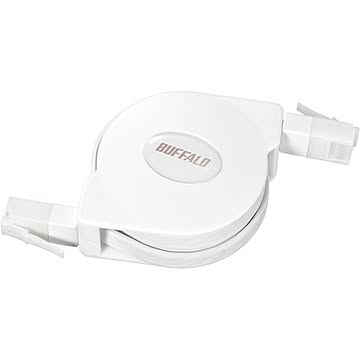 バッファロー（サプライ） ツメの折れないCat6 LANケーブル 巻取式 1.5m ホワイト BL6TM15WH