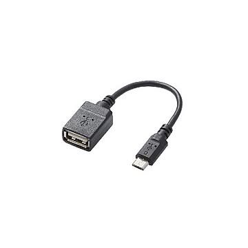 (まとめ)エレコム USB A-microB 変換アダプタ TB-MAEMCBN010BK×5セット