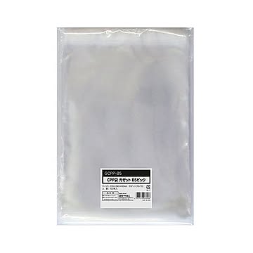 （まとめ） 今村紙工 CPP袋 ガゼットB5ビックフタ・テープ付 205×（10+10）×280+60mm 0.04mm厚 GCPP-B5 1パック（100枚） 【×5セット】