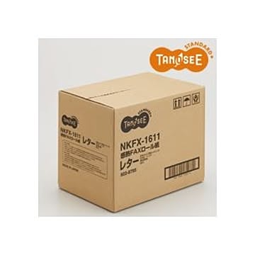 （まとめ）TANOSEE 感熱FAXロール紙 レター 216mm×100m×1インチ 表発色 6本