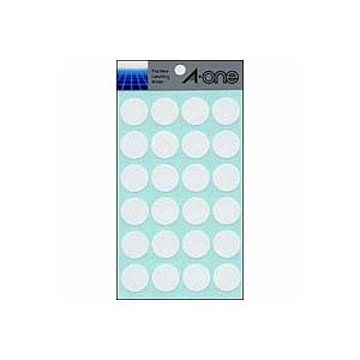（まとめ） エーワン カラーラベル 丸型20mm径 07050 白 1P14シート（336片）入 【×10セット】