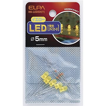 （まとめ） ELPA LED 5mm イエロー HK-LED5H（Y） 5個【×20セット】