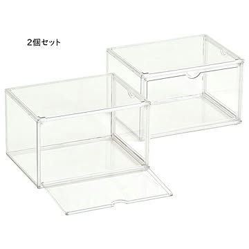 ケース 2個セット 組立式 マルチクリアボックス ONBX0118 幅360x奥行270x高さ225mm B.Bファニシング