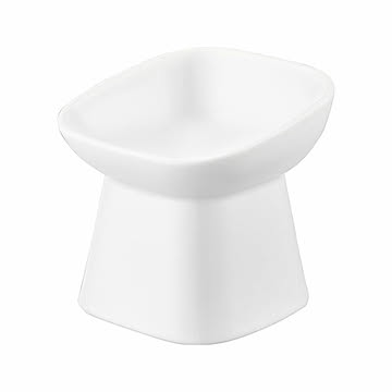 tower タワー (山崎実業) 食べやすい高さ陶器ペットフードボウル 斜めトール Angled Ceramic Pet Food Bowl - Tall フードボウル エサ入れ ペット用食器 エサ台