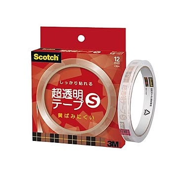 （まとめ） スリーエムジャパン スコッチ 超透明テープS （大巻） 紙箱入 12mm幅 巻芯径76mm 【×20セット】