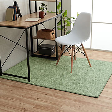 イケヒコ・コーポレーション サンティエ デスクカーペット 120×150cm ペールブルー 4731800