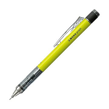 (まとめ) トンボ鉛筆 シャープペンシルモノグラフネオン 0.5mm （軸色：ネオンイエロー） DPA-134C 1本 【×30セット】