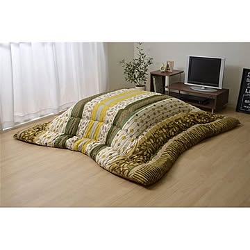 軽量 こたつ布団 【ブラウン 約205cm×205cm】 洗える 正方形 ピーチスキン 〔リビング〕