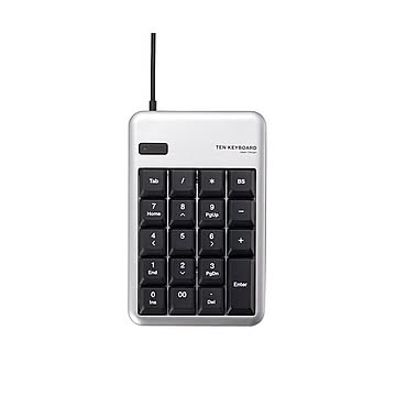 まとめ エレコム テンキーパッド メンブレンUSB2.0ハブ付 シルバー TK-TCM012SV 1個 ×10セット