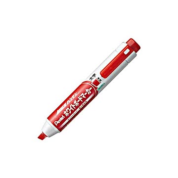 (まとめ) ぺんてる ノック式ハンディ ホワイトボードマーカー 太字平芯 赤 MWXN6M-B 1本 【×50セット】