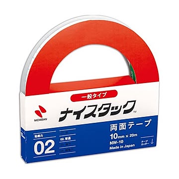 (まとめ) ニチバン ナイスタック 再生紙両面テープ 大巻 10mm×20m NW-10 1巻  【×30セット】