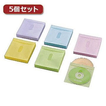 5個セットエレコム Blu-ray・CD・DVD対応不織布ケース  CCD-NIWB240ASOX5 管理No. 4589452987740