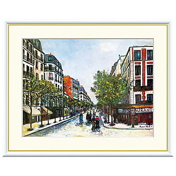 額絵 パリのオルドゥネール通り モーリス・ユトリロ 42x34cm 三幸